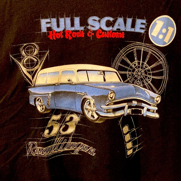 Unisex Gildan Full Scale Hot Rods & Customs 1:1 Scale 53 Road Wagon 2xl - Picture 4 of 4